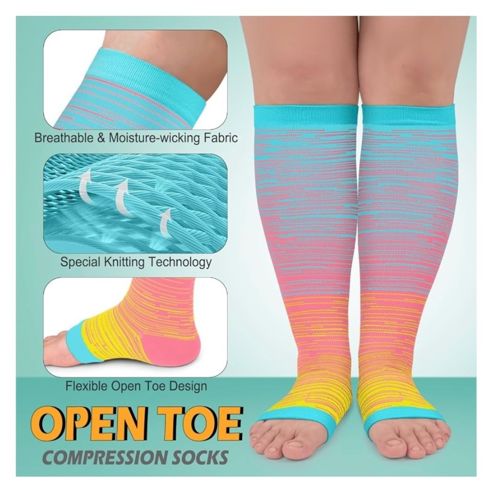 Diu Life Copper Toeless Compression Socks